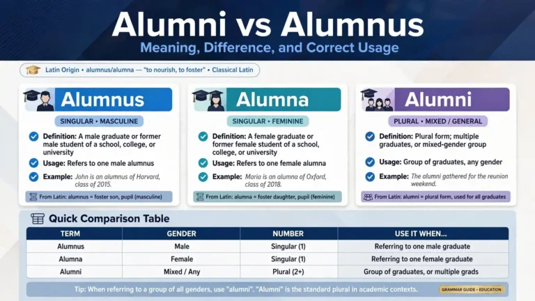 Alumni vs Alumnus
