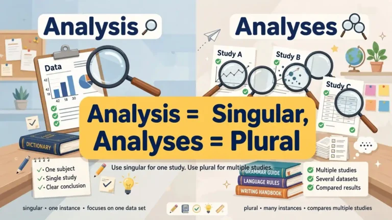 Analysis vs. Analyses