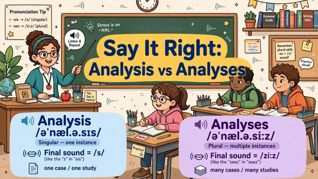 How to Pronounce Analysis and Analyses